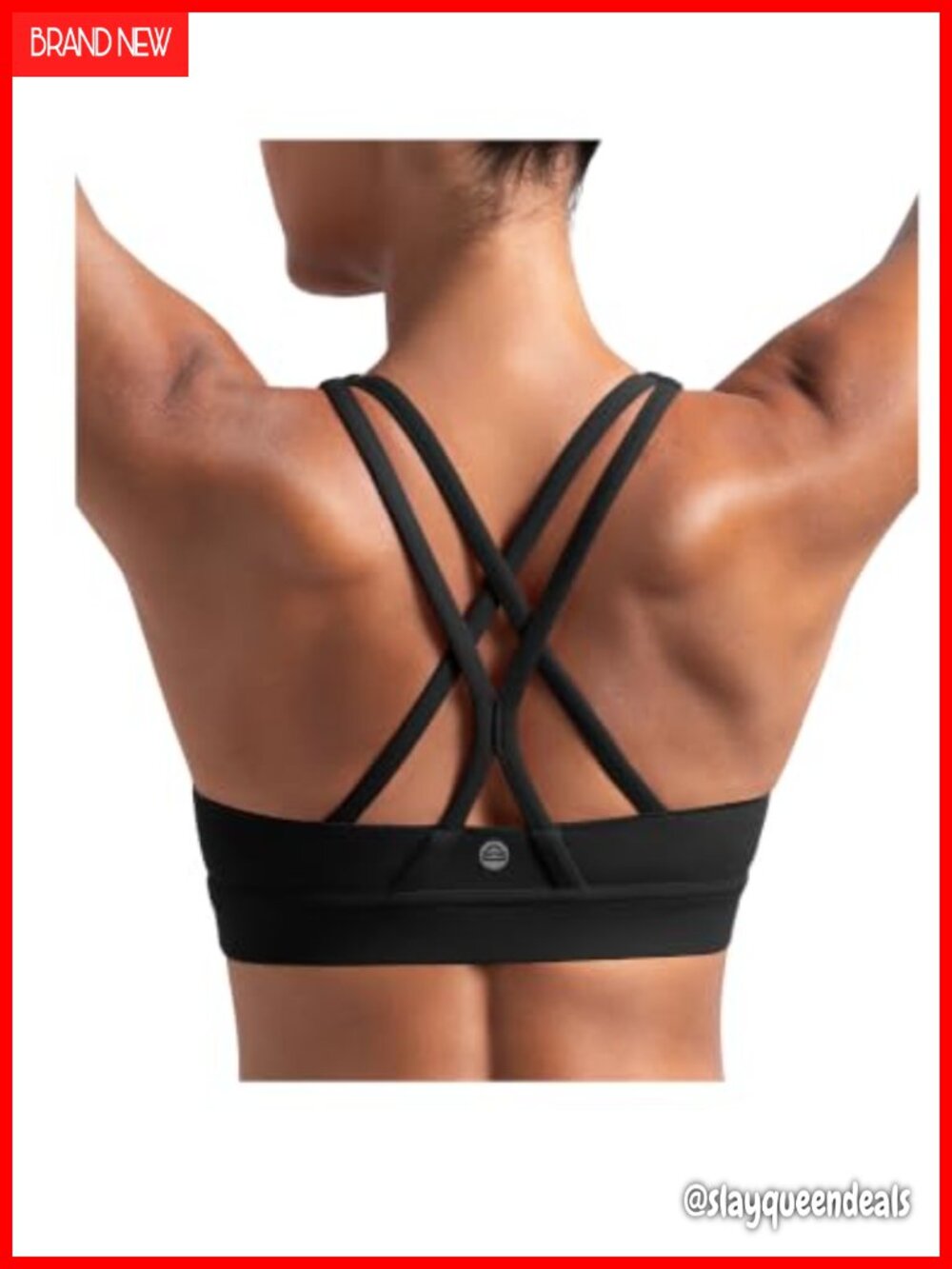 Strappy Sports Bra Medium-High Support Criss-Cross Back